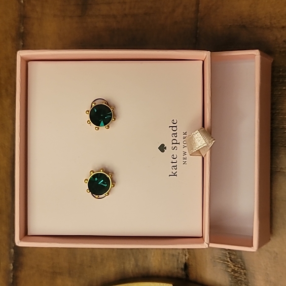 Kate Spade Earring Flying Colors Emerald - Picture 1 of 4